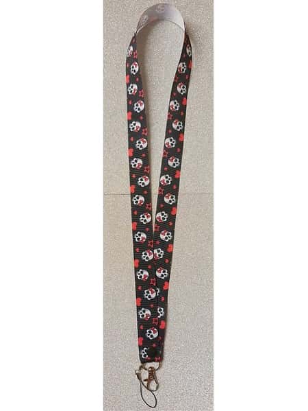 Adults Childs Skull Lanyard Id Badge Holder Or Wriststrap Keyfob