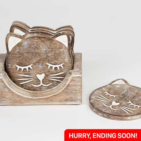 WIN this Adorable Cat Coaster Set