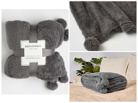 Teddy fleece throw