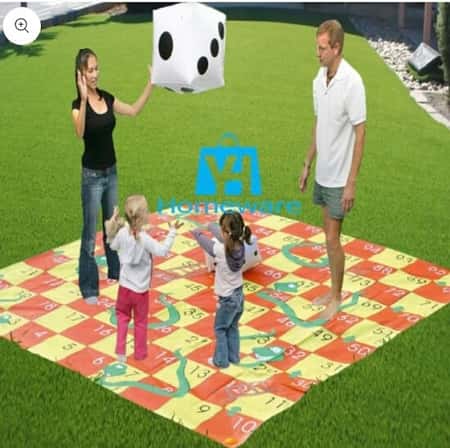 Giant 2 In 1 Garden Games Set Snakes And Ladders Tangle Twister Family Outdoor