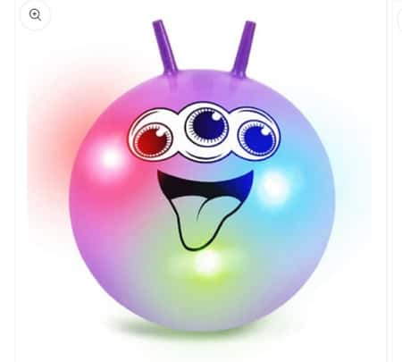 FLASHING SPACE HOPPER 60CM - 29672 BOUNCE JUMP RETRO LED COLOURFUL OUTDOOR FUN