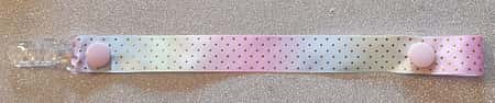 Rainbow Gold Dot Dummyclip Pacifier strap