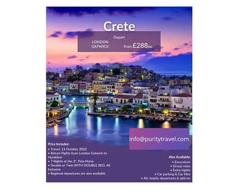 Crete 2 Adults from under £290 pp. All Inclusive. What are you waiting for !!!