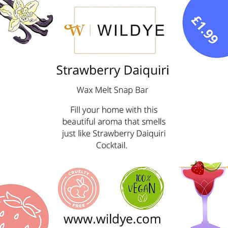 £1.99 Strawberry Daiquiri Wax Melt Snap Bar