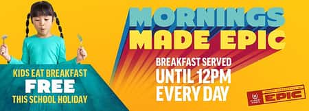 Kids Eat Breakfast for Free this School Holiday