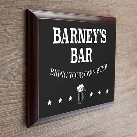 Welcome To My Bar Plaque Personalised