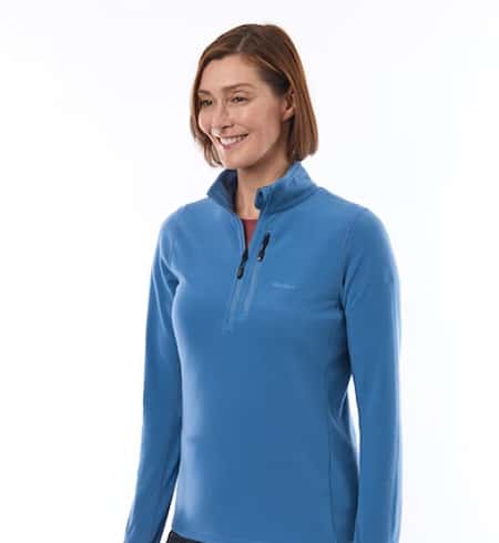 SAVE - Women's Stretch Microgrid Fleece Half Zip Neck Top