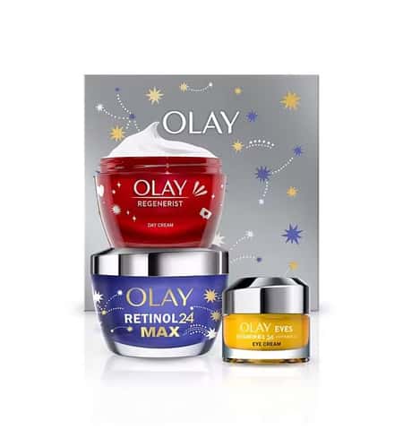 SAVE - Olay Giftset Regenerist Day + Retinol24 Night Face Moisturiser 50ml & Vit C Eye Cream