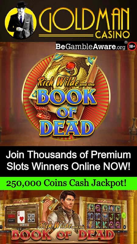 Get 20 Free Spins on Book of Dead and 100% up to £100 Free Bonus! T&C's Apply