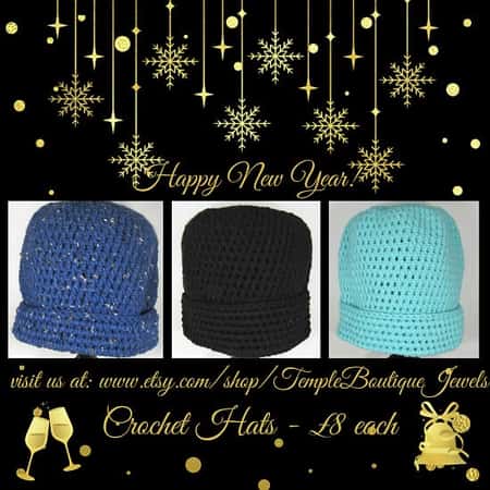 Handmade Crochet Hats for only £8.00!