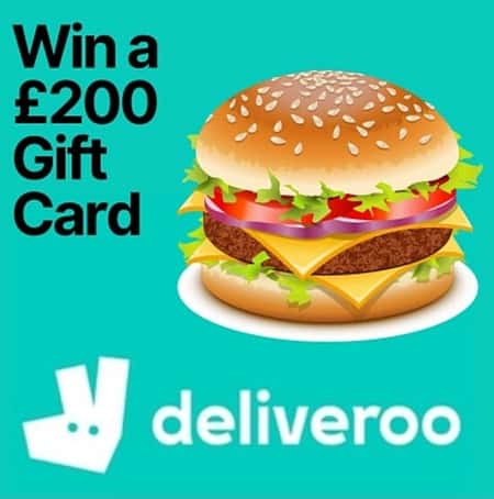 WIN A £200 DELIVEROO GIFT CARD