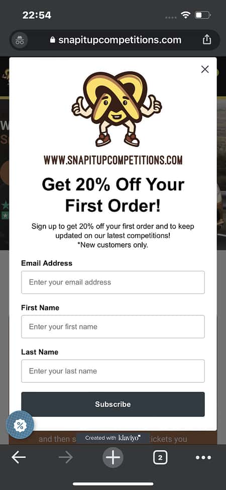 Register and get 20%
