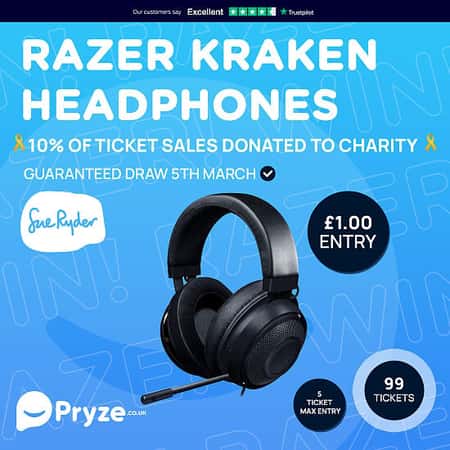 Pryze - Win a Razer Kraken Cross-Platform Wired Headphones