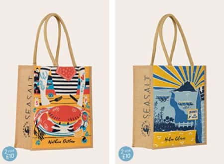 2 for £10 on our famous Big Jutes, with unique Seasalt designs