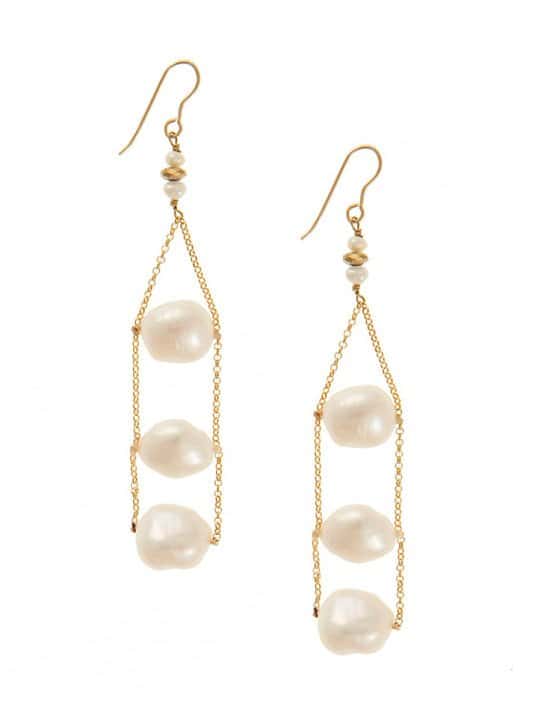 NEW IN COLLECTION - Pink Powder Triple Sea Pearl Earrings: £49.00!