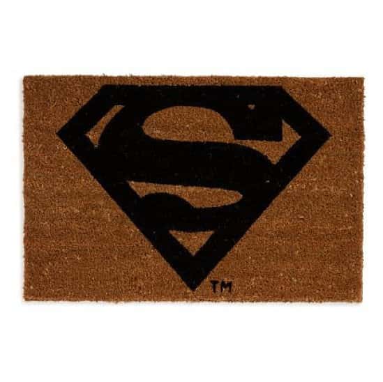 Save £6 on this Black and Natural Superman Logo Door Mat