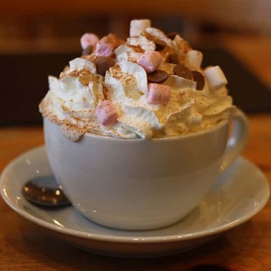 Enjoy a Seasonal Drink whilst it's still cold outside - Choc Cherry Delight £3.65!