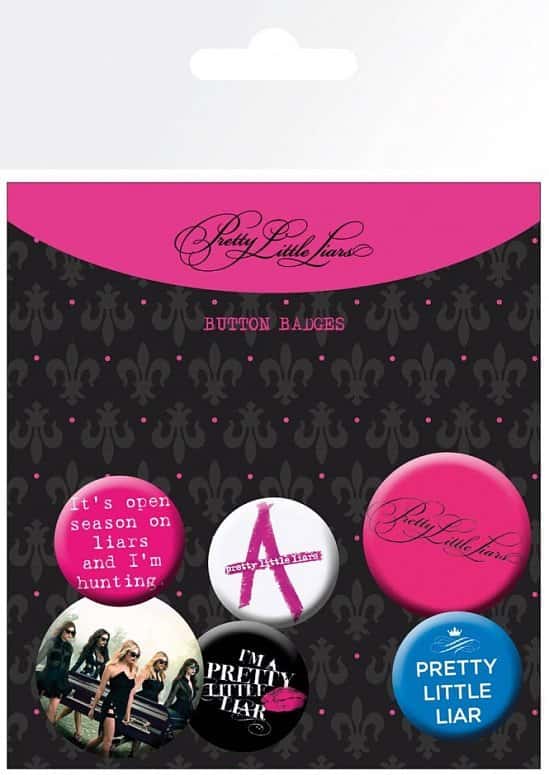 SALE: PRETTY LITTLE LIARS MIX BADGE PACK - Save £1.49!
