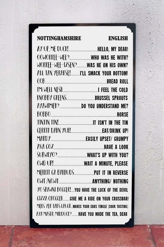 Struggling to understand the Nottinghamshire Accent. We have the perfect thing for you DUKKI