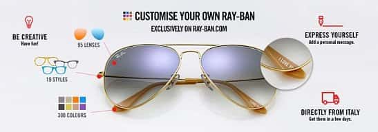 Create your own Ray-ban today and get a special package free!