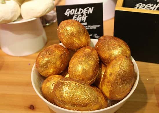 View our range of glorious bursting Bath Bombs - Including Golden Egg £4.95 Each!