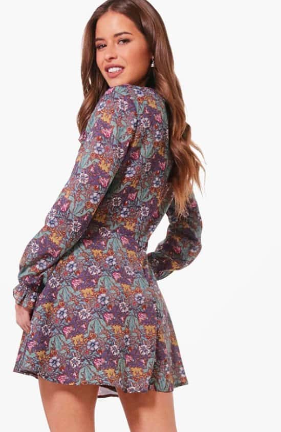 Save £16 on this Petite Sasha Ruffle Detail Woven Skater Dress