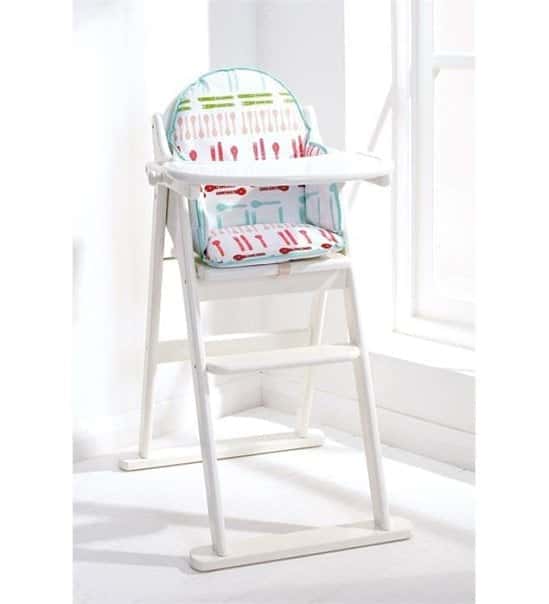 East Coast Folding Wooden Highchair - White: Save £25.15!