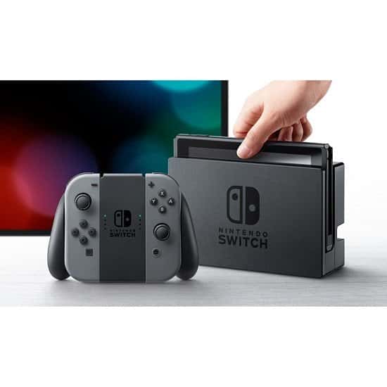 Grey Nintendo Switch Console + Mario Game + Joy-Con Grips - SAVE OVER £40!
