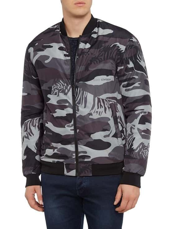 Save £150 on this Versace Camo Print Bomber Jacket