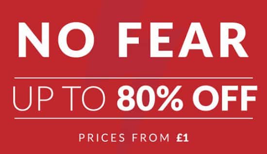 SAVE UP TO 80% ON NO FEAR