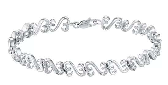 SAVE £180 on this Silver & Diamond Bracelet - Open Hearts By Jane Seymour!