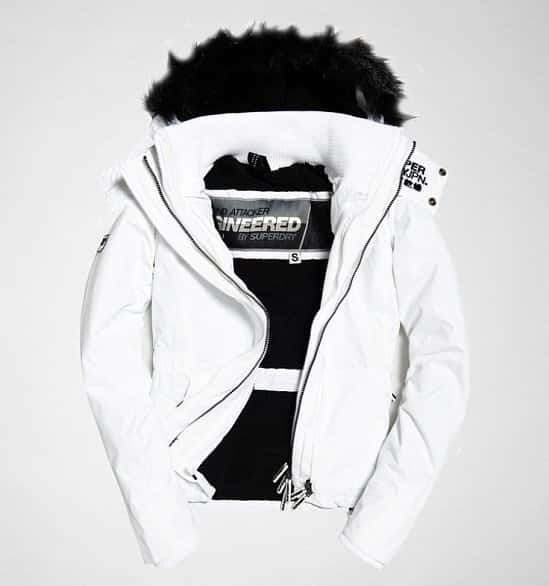 Superdry Hood Fur Sherpa Wind Attacker Jacket - Now with £30 OFF and FREE Delivery