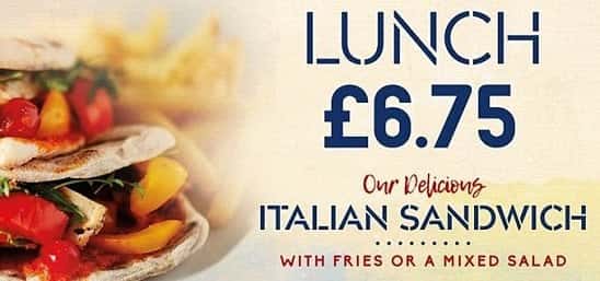 LUNCH OFFER - ONLY £6.75!