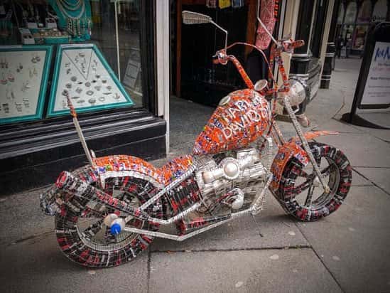 Brand New Model Motorcycle made in India from Recycled Drinks Cans £250.00!