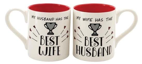 GIFT IDEA - SAVE 50% on this Best Wife & Best Husband Mug Set!