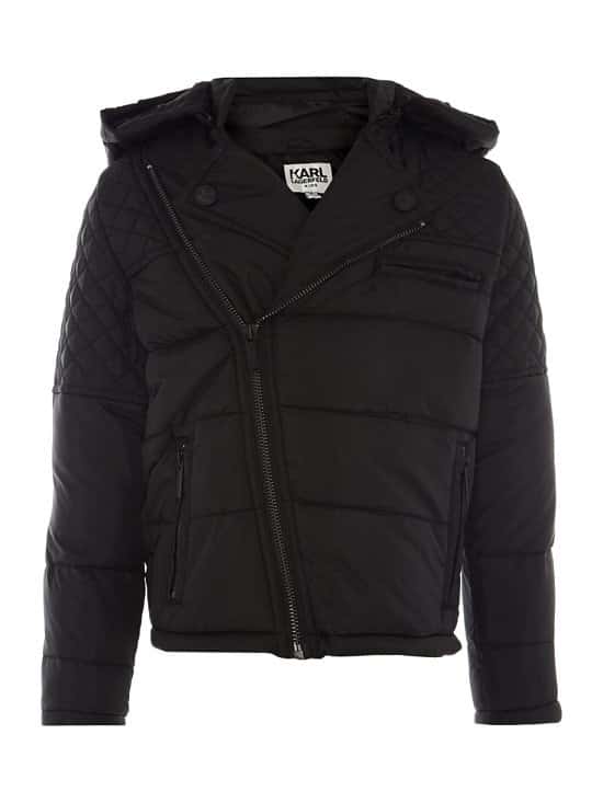 50% OFF - KARL LAGERFELD Boys Padded Jacket With Removable Hood!