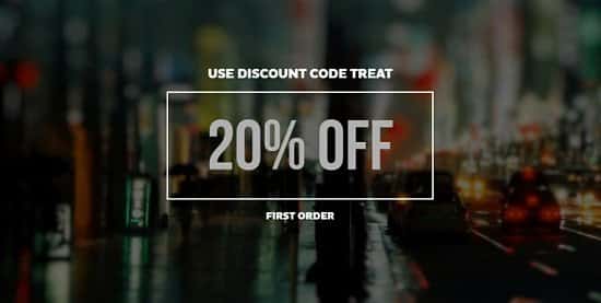 DISCOUNT TREAT - 20% OFF FIRST ORDER!