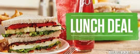 LUNCH DEAL - FREE Soft Drink with ANY Sandwich, Sub or Wrap!