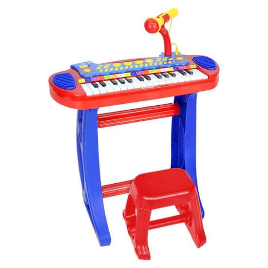 Bontempi Electronic Keyboard With Microphone & Stool - SAVE 26%
