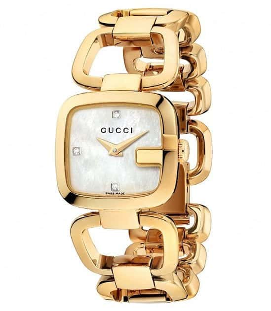 SAVE £100 on this Gucci G-Gucci ladies' gold-plated bracelet watch!