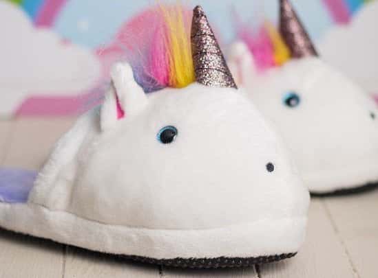 Get these UNICORN SLIPPERS - SAVE 50%!