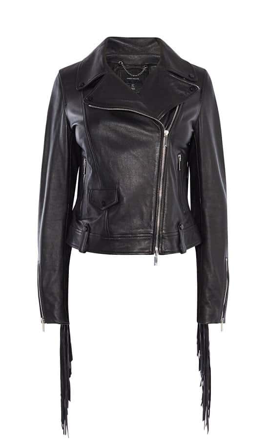 SAVE £134 on KAREN MILLEN Leather Fringed Jacket!