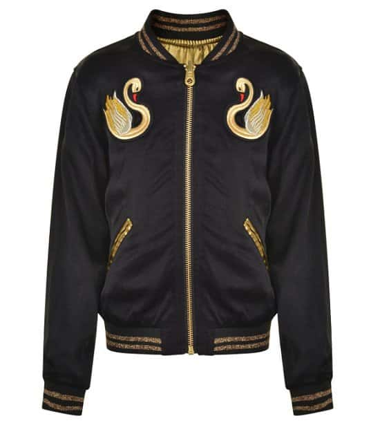SAVE £86 on this MARC JACOBS Children Girls Swan Bomber Jacket!