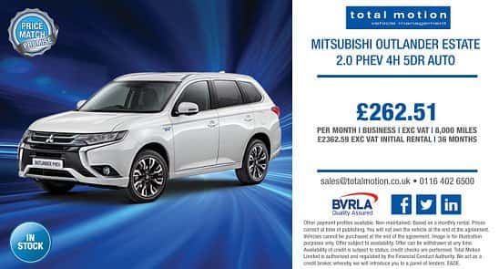 Mitsubishi Outlander PHEV 4h 5dr Auto | Business Lease For £262.51 + VAT p/m!