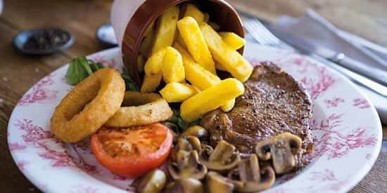 On Thursdays, we eat STEAK! 9oz Rump Steak with extras for ONLY £8!