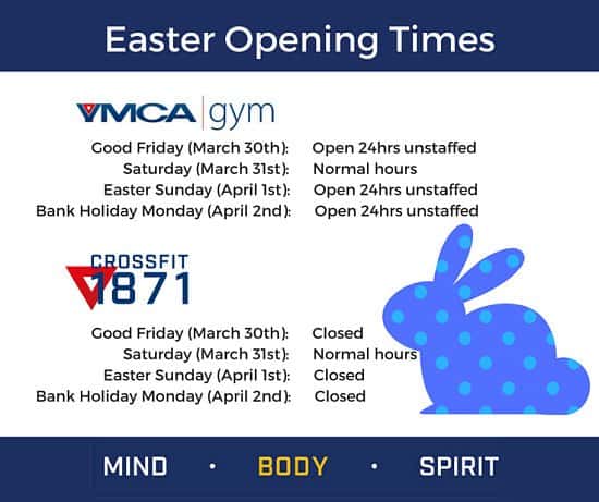 Easter Opening Hours at Notts YMCA gym