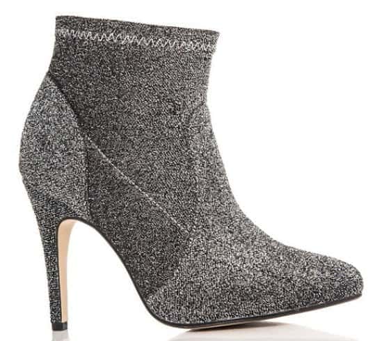 OVER 70% OFF - Grey Textured Pointed Ankle Boots!