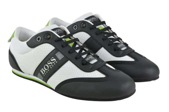 Get 30% OFF these BOSS GREEN Lighter Tech Low Top Trainers in Open White!