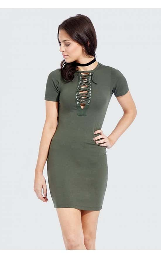 SAVE £7 on this Eyelet Trim Bodycon Dress!