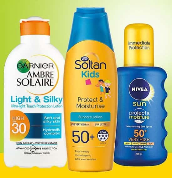 Selected Suncare from only £3!